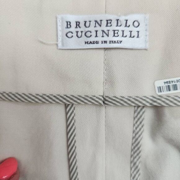 Brunello Cucinelli Ankle Pants Womens 8 High Rise Ivory Careerwear - Picture 3 of 6